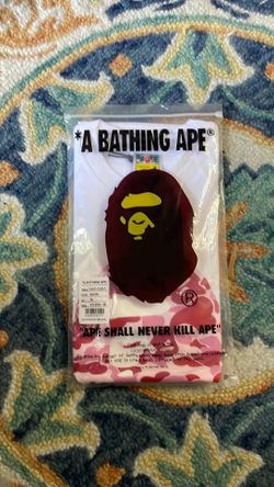 Medium white and pink camo Bape Shirt