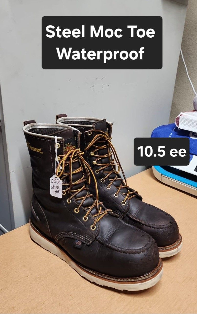 Thorogood Work Boot Size 10.5 ee STEEL MOC TOE 