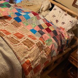 Reverseable Full Quilt Hand Stitches Top