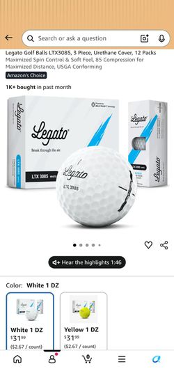 *New* Legato Golf Balls full box
