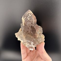 Smoky Amethyst with Enhydros & UV-Active Mineral – Brandberg, Namibia