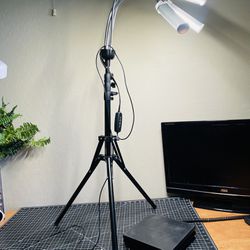 NEW 4 Grow Lights for Indoor Plants, Full Spectrum with Extendable Tripod Stand, 5 Dimming Level and Grow Lamp with Timer 360°Adjustable Gooseneck for