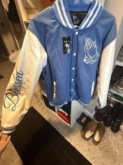 Blue & White Letterman Jacket