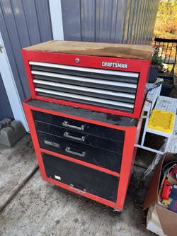 Vintage Tool Box With Tools