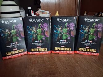 MTG Marvel Super Heroes Doom Prevails Commander Deck x4