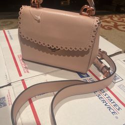 Michael Kors Blush Pink Studded Satchel Crossbody – Like New