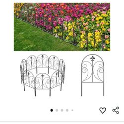 Decorative Garden Fence 19 Pack, 24in(H) x 20ft(L) Animal Barrier Fence, Rustproof Metal Fencing for Yard, Dog Rabbits Wire Section Garden Edging Bord