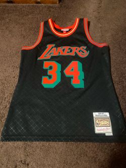 Authentic LA Lakers HWC Shaq O’Neal Christmas Edition Swingman Jersey Size Large Adult