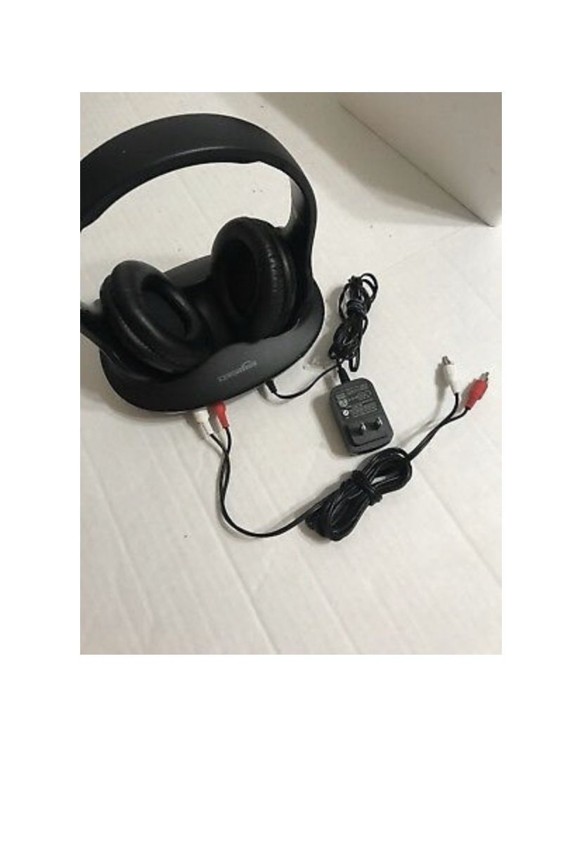 Over the Ear Wireless RF Headphones with Charging Dock