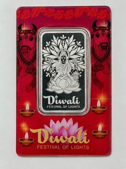 PAMP Suisse Diwali Festival of Lights 1 oz .999 Silver Bar Assay #1542