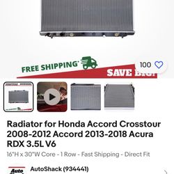 08-12 Honda Accord radiator 