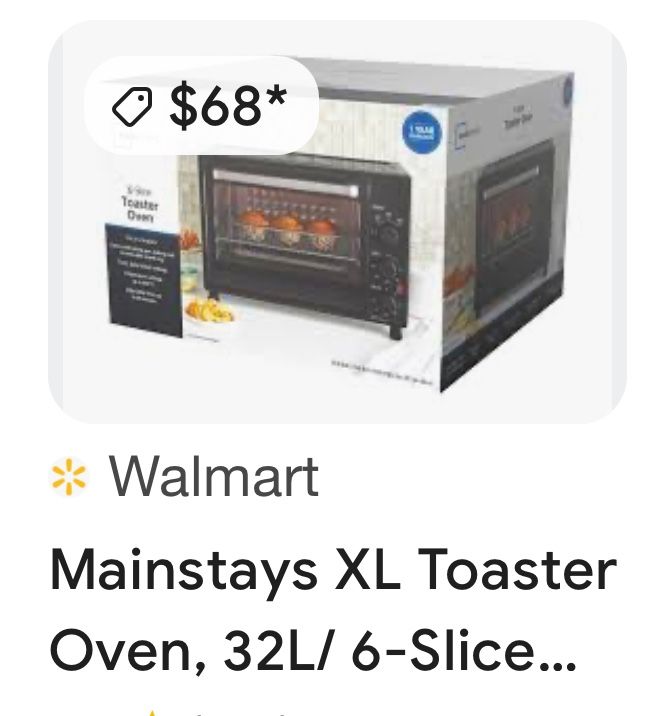 New In Box Mainstay Toaster Oven