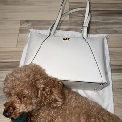 NEW White Michael Kors Purse - Gold Hardware