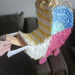 Baby Buggy Baby Shower Card Mailbox 