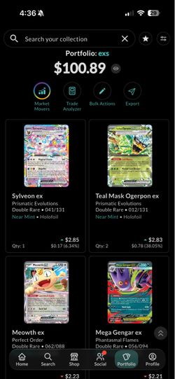 $100 worth of Pokemon EX cards