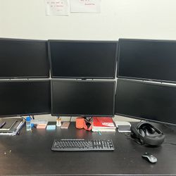 6 24” Dell Monitor And Power Table