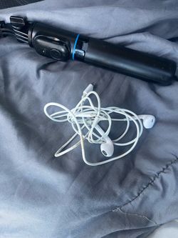 Self  stick with wired headphones
