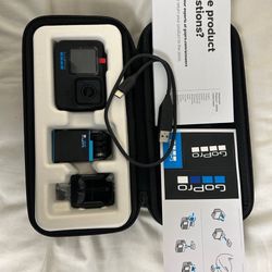 GoPro HERO10 Black Waterproof Action Camera Bundle W/ Hard Shell Case & Accs