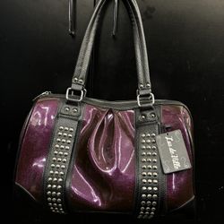 Lux de Ville Black and purple Sparkle Evie Tote W/ dust bag