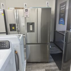 Samsung - 30” Wide 3-Door French Door Refrigerator With Water Dispenser And Icemaker 