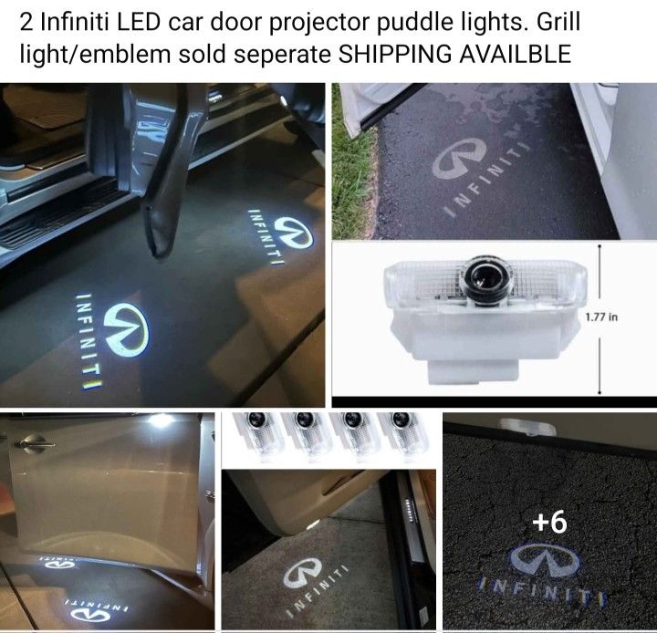 2 Infiniti Puddle Lights EASY Plug And Play Install. Other Items Sold Separately SHIPPING AVAILABLE