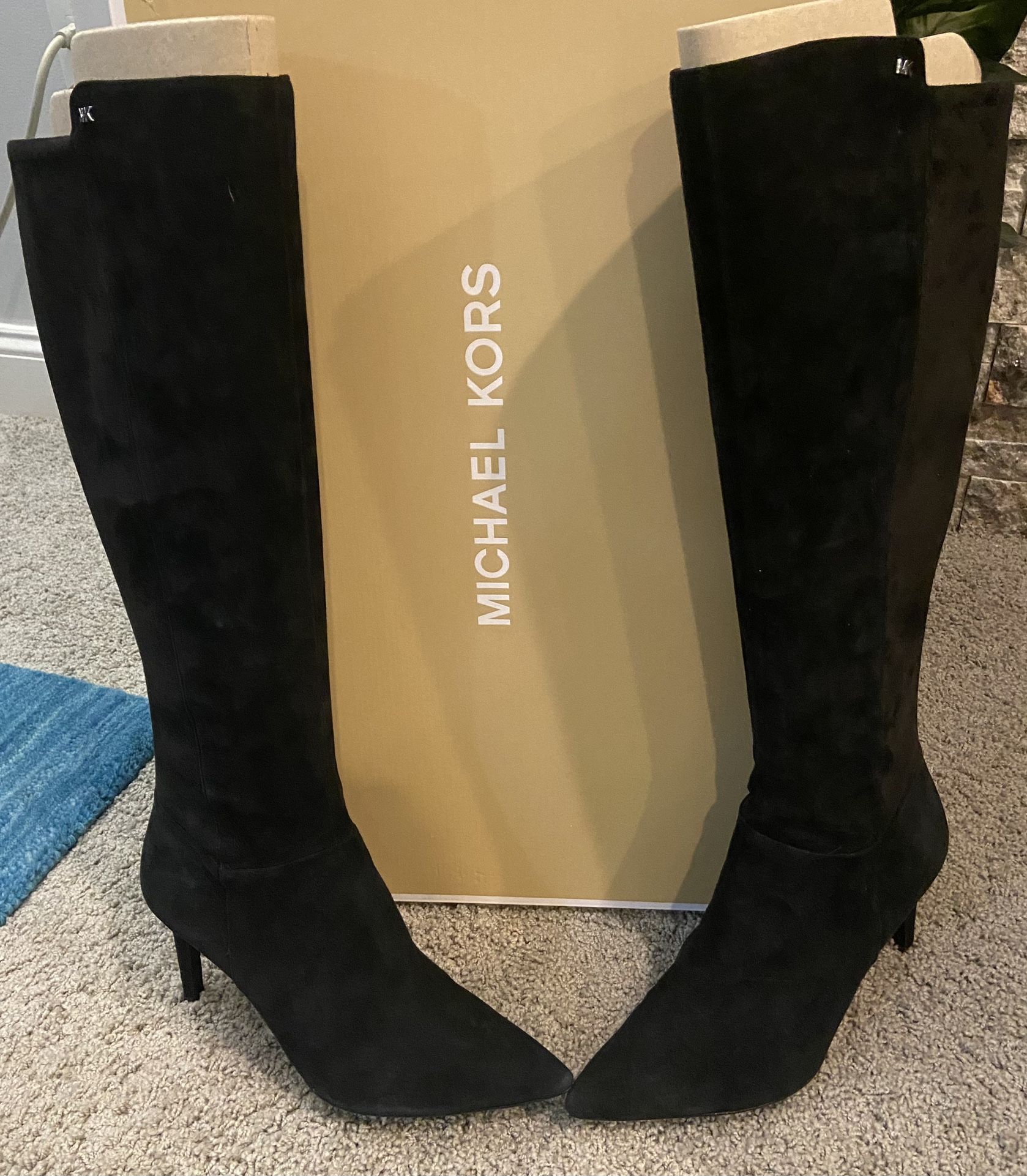 Michael Kors Suede Tall Boots, Size 10M
