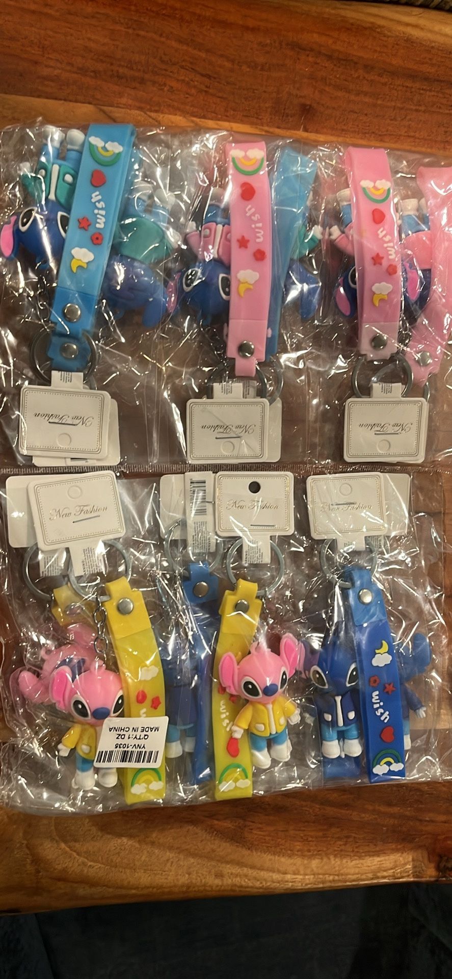 24 Stitch and Angel keychains