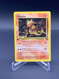 Magmar 1st Edition 39/62 Uncommon - Fossil Set - WOTC TCG Pokemon Card -NM