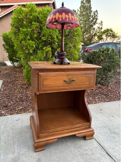 Mid Century Solid Wood Antique Dresser Nightstand End Table Furniture Great Condition