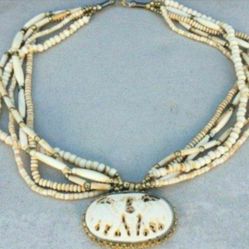 Amazing Elephant HAND CARVED NECKLACE 24" Very Unique and Ornate Beautiful!