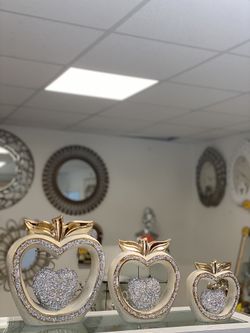 Apples set gold home decoration new big