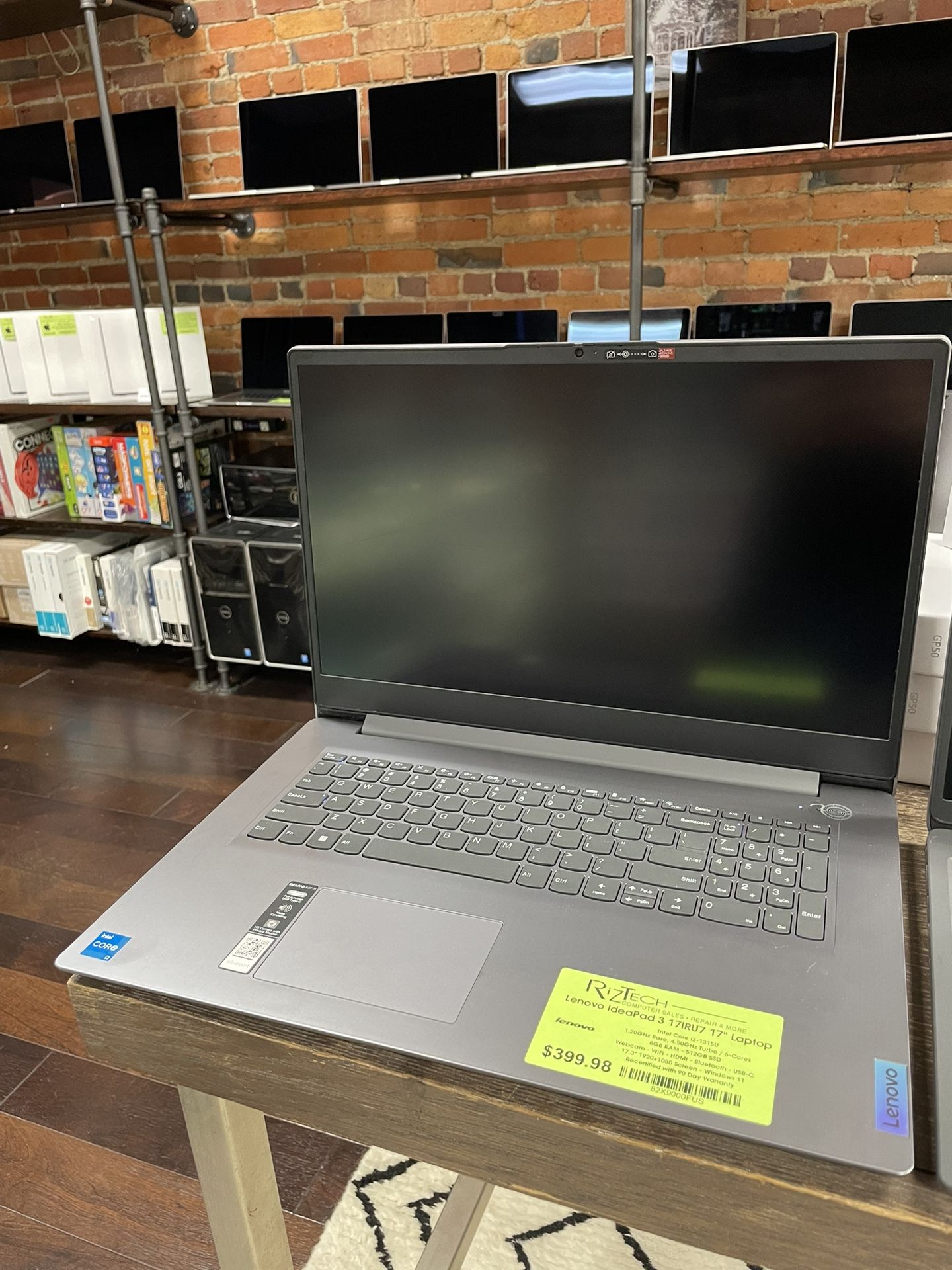 Lenovo IdeaPad 3 17" Laptop Intel Core i3-13150 1.20GHz Base 4.50GHz Turbo 6-Cores 8GB RAM 512GB SSD