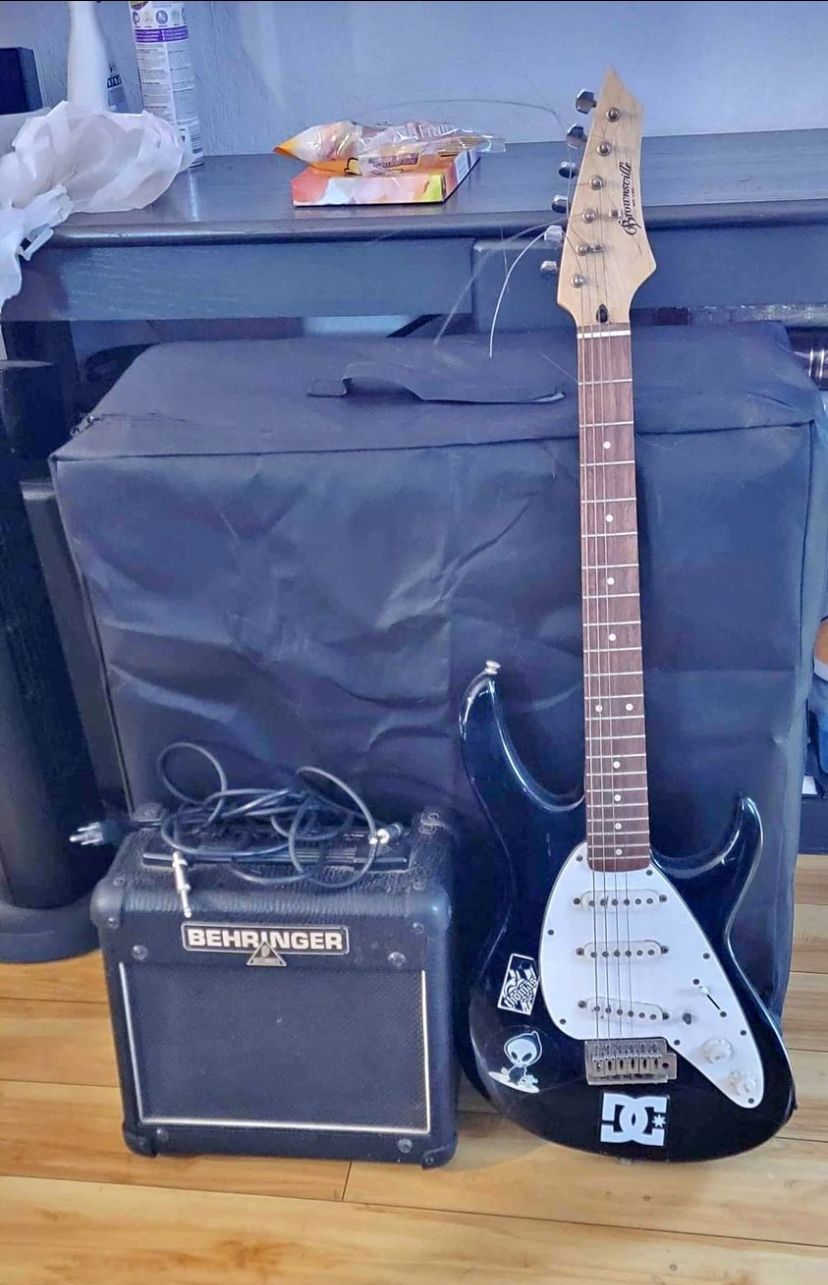 Electric Guitar And Amp