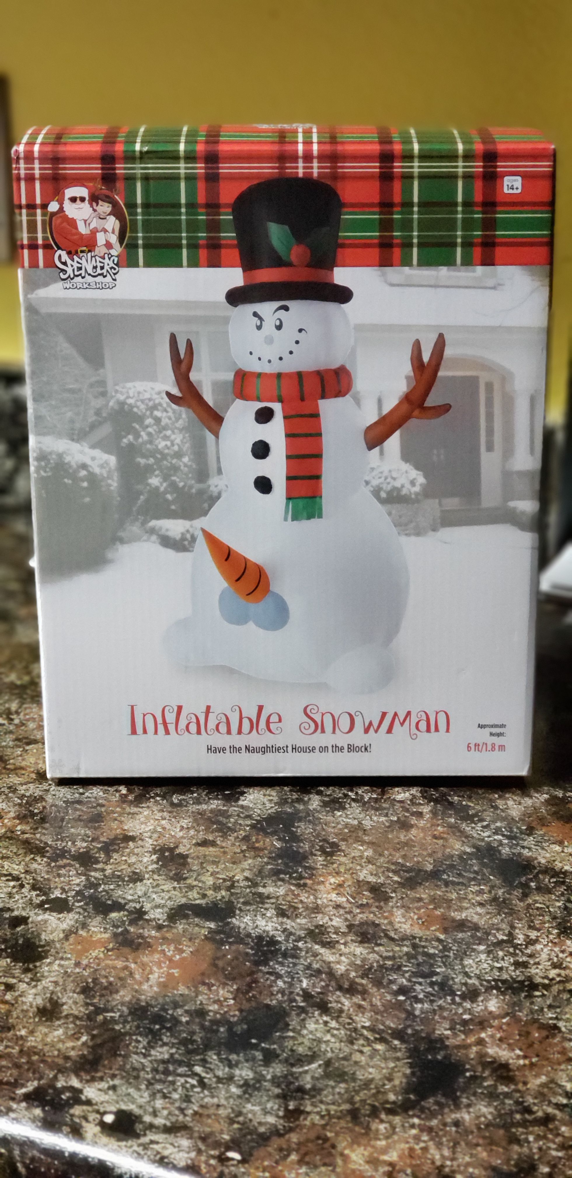Inflateable Snowman New 6ft