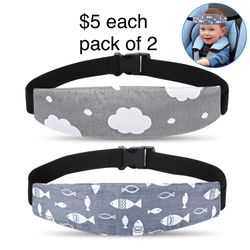 ZABEES Baby Carseat Head Support,Car seat Straps Pillow Support Ban,Stroller Neck Relief Strap Headrest,Slumber Sling Sleep