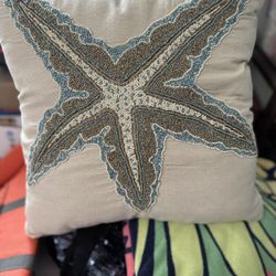STARFISH BEADED PILLOW…. Peir One 