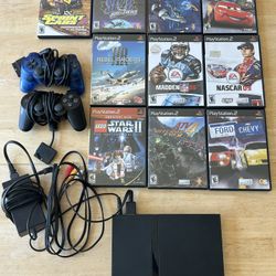 PlayStation 2 Console with controllers