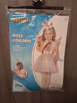 Spirit Halloween Rosy Unicorn Costume (Toddler 3T–4T)