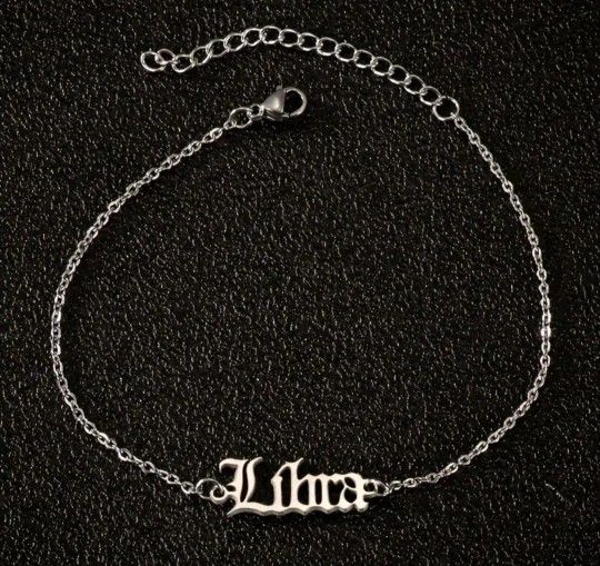 Cute Trendy Stainless Steel Zidiac Sign Libra Bracelet