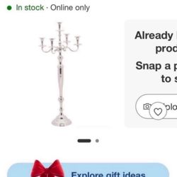 Crome VENUS CANDELABRA 5 ARMS 3 SIZES WEDDING CANDLESTICK CENTREPIECE