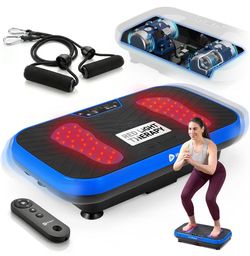 VibraRed Vibration Plate 50 LED 99 Speeds Resistance Bands Exercise Machine