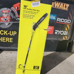 RYOBI 40V CORDLES 9.5 FTS POLE SAW NEW TOOL ONLY 