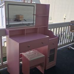 Pink Vanity Table