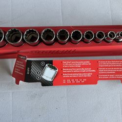 Snap-on 11 pc 3/8" Drive 12-Point SAE Flank Drive® Shallow Socket Set (1/4, 5/16, 3/8-7/8")