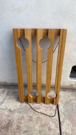 Bamboo hanging wine, glass rack