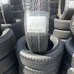 225/65/17 Bridgestone Set of four tires installed and balanced , Set De 4 Llantas Instaladas Y Balanceadas 