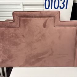 Dusty Rose Velvet Headboard
