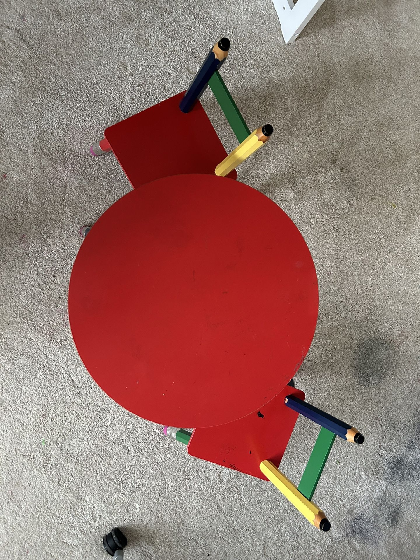 Kids’ Pencil Table & Chairs Set – Adorable & Colorful!