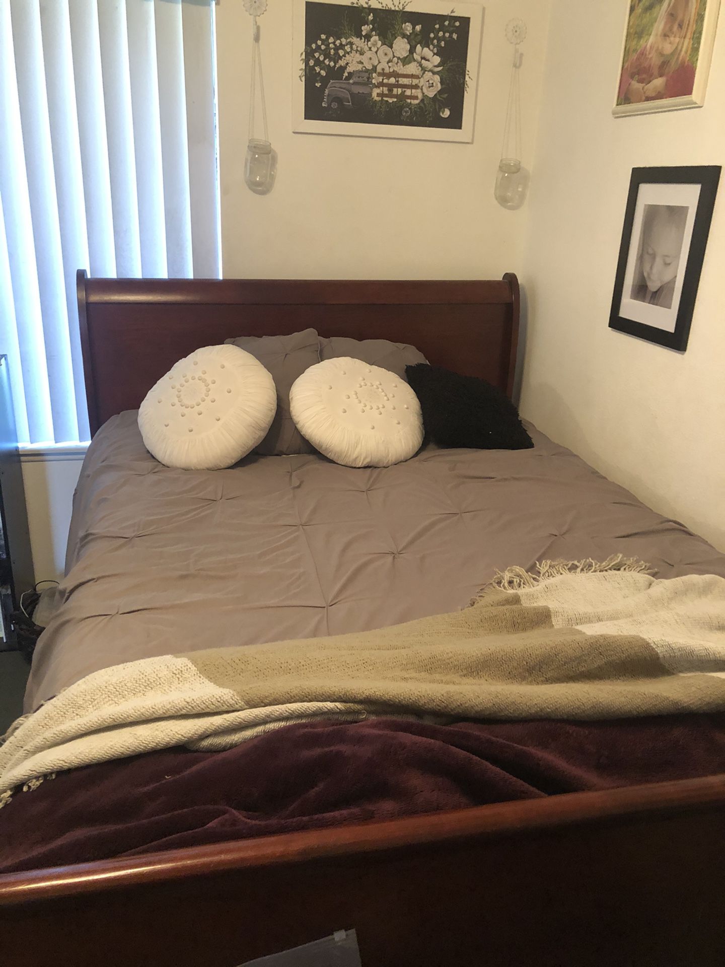 Sleigh Full Bed Frame