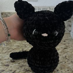 Crochet Black Cat Plushie Halloween